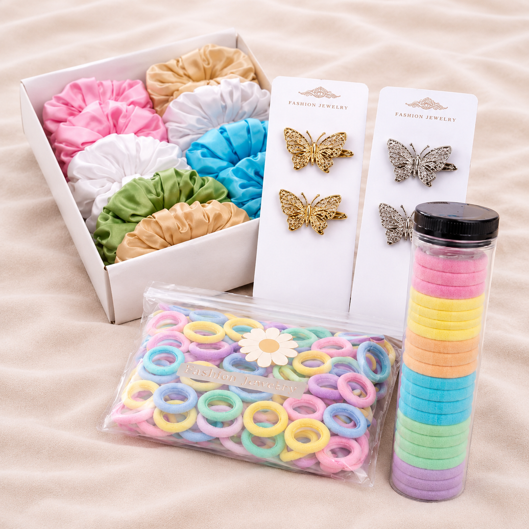 NIYAROQ 4-in-1 hair accessory gift set, full package front view